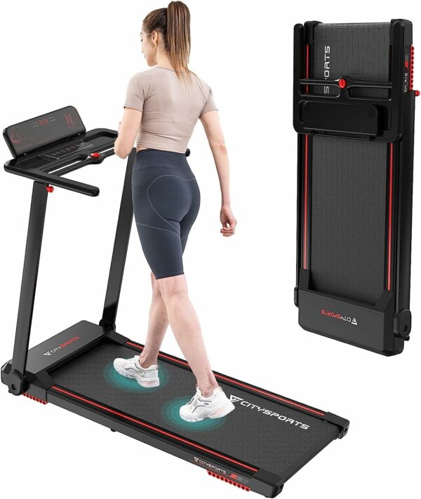 Tapis de course pliant 12 km/h écran LED