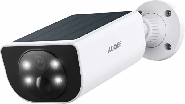 Caméra solaire extérieure 2K WiFi IP65 – Modèle AOQEE